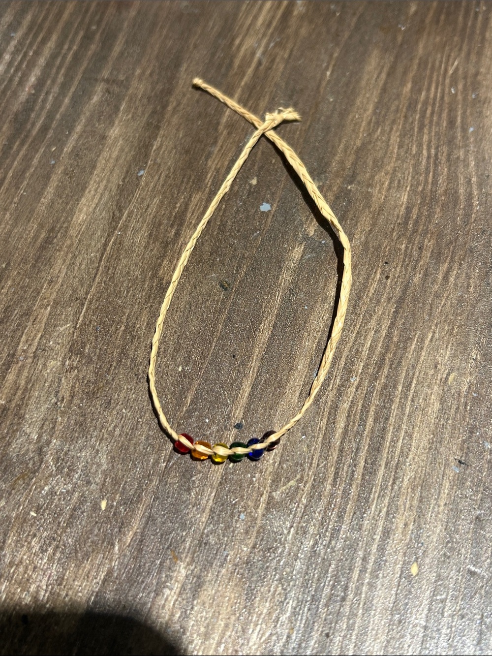 NWOT EARTHBOUND Braided Cord Bracelet with Rainbow Beads